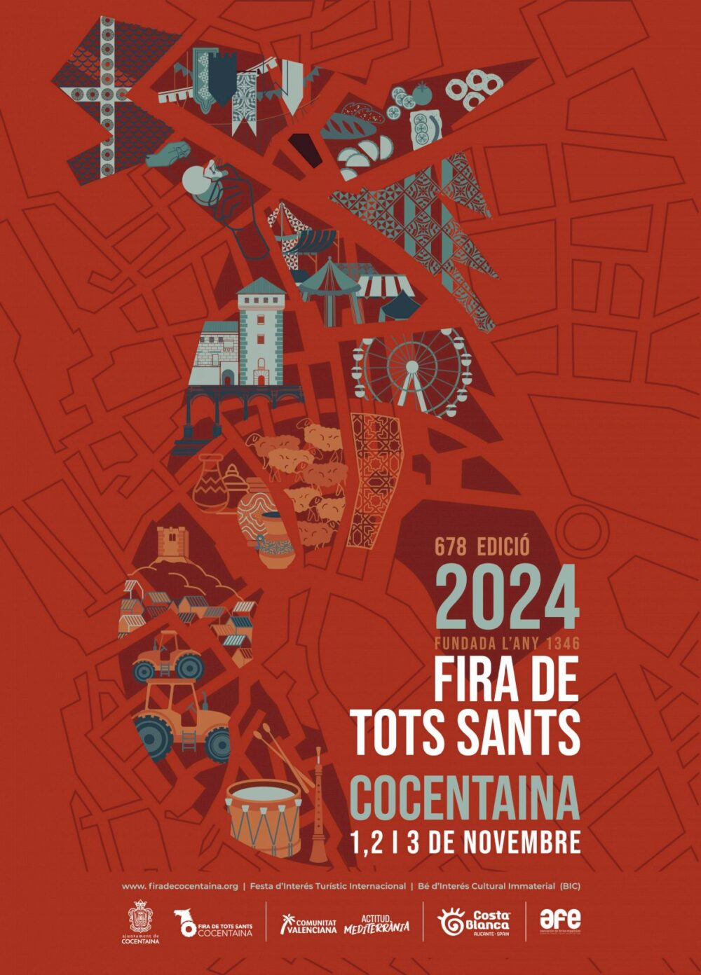 Cartel Fira Tots Sants Cocentaina 2024